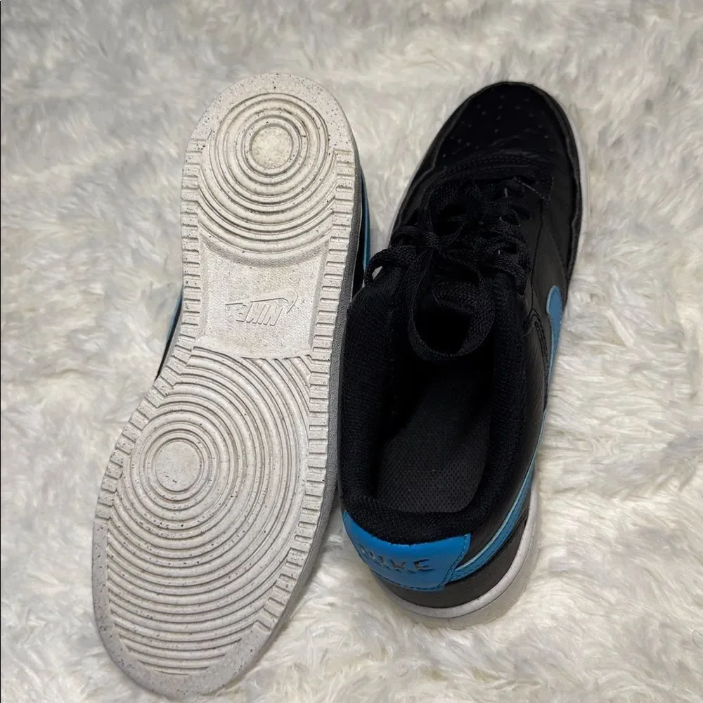 Nike Black Sneakers with Blue Highlights